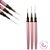 Kit de Pincel  P/ Decoração de unhas com 3 und Rosa - Imagem 1