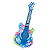 Guitarra com Microfone Rock Show com Luzes Azul DM Toys - Imagem 4