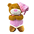 Urso Musical que Ora o Pai Nosso Rosa Unik Toys - Imagem 2