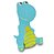 Dinossauro Baby Rex Cofrinho Roxo/Azul Adijomar - Imagem 2