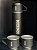 Kit garrafa térmica com xícaras personalizado 450ml preto - Imagem 1