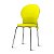 Cadeira Luna cromada amarelo limão - Imagem 2