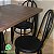 Conjunto de mesa e cadeiras marrom e preto - Imagem 4