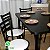 Cadeiras pretas reforçadas com mesa seis lugares para sala de jantar - Imagem 2
