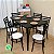 Cadeiras pretas reforçadas com mesa seis lugares para sala de jantar - Imagem 3