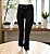 Calça flare com cinto colado com 4 botãozinho malha jacar. - Imagem 1