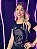 Blusinhas babylook preta caveira com trigo brilhante - Imagem 2