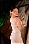 Vestido Midi Tubinho Rendado Branco com Forro Nude det. Alça Flexível - Imagem 4