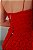 Conjunto Midi Renda Guipir Vermelho Blusa alça fina e saia Mod Justa - Imagem 4