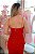 Conjunto Midi Renda Guipir Vermelho Blusa alça fina e saia Mod Justa - Imagem 6