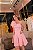 Vestido Curto Rosa Det. Floral 3D - Imagem 1