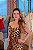 Vestido Midi Animal Print Corset drapeado - Imagem 4