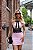 Vestido Curto em Crepe Rosa Candy Det. Rendado e Laço - Imagem 1