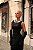 Vestido Midi Preto Modelagem Justa Det. Pérolas e Pedras - Imagem 1