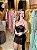 Vestido Curto Tule Rendado Preto com Det. Faixa Preta - Imagem 4
