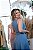 Vestido Midi Azul Claro Bordado - Imagem 4