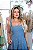 Vestido Midi Azul Claro Bordado - Imagem 1
