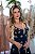 Vestido Midi Bordado Azul Marinho Det. Pedraria - Imagem 2
