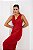 VESTIDO MIDI JUSTO EM MALHA VERMELHA COM DRAPEADO - Imagem 2