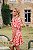 VESTIDO CORAL CURTO DE VISCOLINHO BORDADO BEGE E VERMELHO - Imagem 4