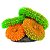 ENFEITE DE SILICONE SOMA CORAL RICORDEA VERDE E LARANJA - Imagem 1