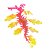 ENFEITE DE SILICONE SOMA JELLY DRAGAO DO MAR AMARELO E ROSA - Imagem 1
