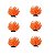 ENFEITE DE SILICONE SOMA ANEMONA SHORT LARANJA  4,5 CM (6 UN) - Imagem 4
