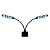 LUMINARIA LED SOMA X 7 PRETA (15W) LED BRANCO/AZUL 220V - Imagem 1