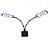 Luminária Led Soma X7 Preta (15w) Led Branco/vermelho 127v - Imagem 1