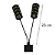 LUMINARIA LED SOMA X 7 PRETA (15W) LED BRANCO AUTOVOLT - Imagem 4