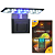 LUMINARIA LED SOMA X 3 PRETA (5W) LED BRANCO/AZUL AUTOVOLT - Imagem 2