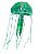 ENFEITE DE SILICONE SOMA JELLYFISH BIG VERDE - Imagem 1