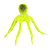 ENFEITE DE SILICONE SOMA JELLY OCTOPUS AMARELO - Imagem 2