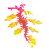 ENFEITE DE SILICONE SOMA JELLY DRAGAO DO MAR AMARELO E ROSA - Imagem 2