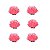 ENFEITE DE SILICONE SOMA ANEMONA SHORT ROSA4,5 CM (6 UN) - Imagem 1