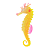 ENFEITE DE SILICONE SOMA JELLY CAVALO MARINHO AMARELO - Imagem 2