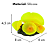 ENFEITE DE SILICONE SOMA CORAL MUSHROOM GIANT AMARELO - Imagem 3