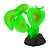 ENFEITE DE SILICONE SOMA CORAL MUSHROOM LONG STEM VERDE - Imagem 2