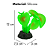ENFEITE DE SILICONE SOMA CORAL MUSHROOM LONG STEM VERDE - Imagem 3
