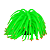 ENFEITE DE SILICONE SOMA ANEMONA SHORT VERDE 11 CM - Imagem 2