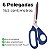 Tesoura Multiuso Fio Liso Azul Cushion Pro Mundial 16,5CM 970-6.1/2 - Imagem 2