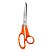 Tesoura Multiuso Fio Liso Laranja Pixel Mundial 21,6CM 3560-8.1/2 - Imagem 1