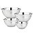 Kit 4 Bowls Tigelas Inox Hércules Culinaria Receita Mise En Place - Imagem 1