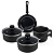 Conjunto de Panelas Antiaderente Hércules 4pc Preta PA100-4PR - Imagem 1