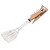 Espátula para Churrasco Aço Inoxidável e Madeira Barbecue 45cm Mundial BQ80-01 MARRON - Imagem 5