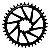 Coroa P/ Sram Sx Nx Gx X01 Xx1 Offset 0mm Preta - Imagem 4