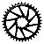 Coroa P/ Sram Sx Nx Gx X01 Xx1 Offset 0mm Preta - Imagem 5