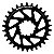Coroa P/ Sram Sx Nx Gx X01 Xx1 Offset 0mm Preta - Imagem 1