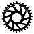 Coroa Artifex Direct Race Face Offset 3mm AL7075 Preta - Imagem 1