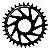 Coroa Artifex Direct Race Face Offset 3mm AL7075 Preta - Imagem 3